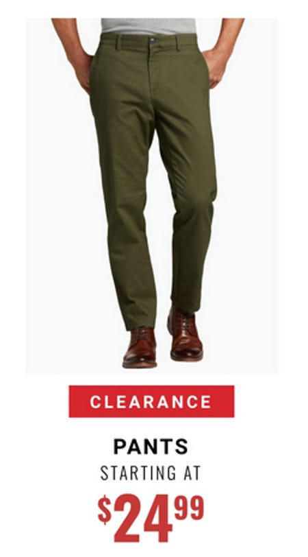 Clearance Pants Starting at $24.99 from Men's Wearhouse