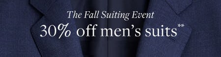 30% Off Men's Suits from J.Crew