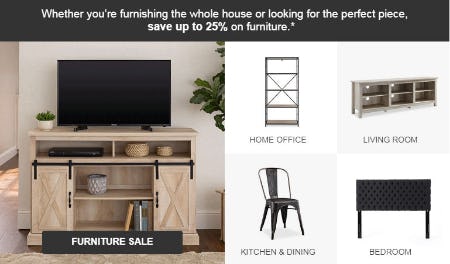 target 25 off furniture