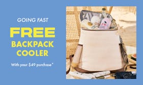 Free Backpack Cooler with Your $49 Purchase