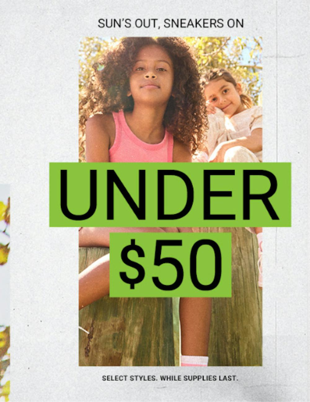 Umder $50 on Select Styles