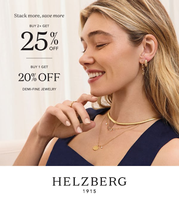 SAVE UP TO 25% ON DEMI-FINE JEWELRY