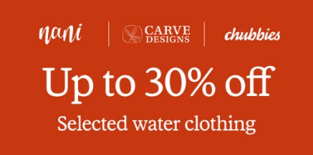 Up to 30% Off Selected Water Clothing