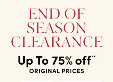 End of Season Clearance from Ann Taylor