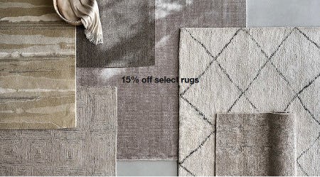 15% Off Select Rugs from Crate & Barrel
