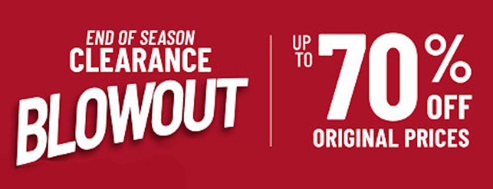 End of Season Clearance Blowout