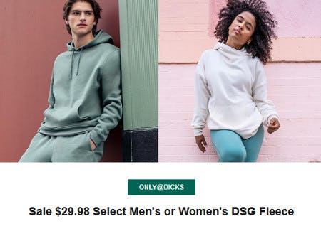Sale $29.98 Select Men's or Women's DSG Fleece from Dick's Sporting Goods