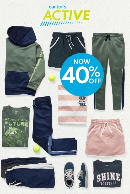 Carter's Active Now 40% Off from Carter's