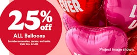 25% Off All Balloons