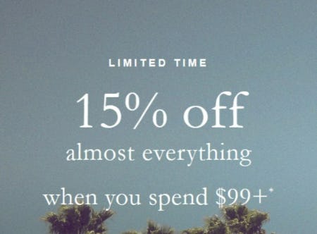 15% Off Almost Everything from Abercrombie & Fitch