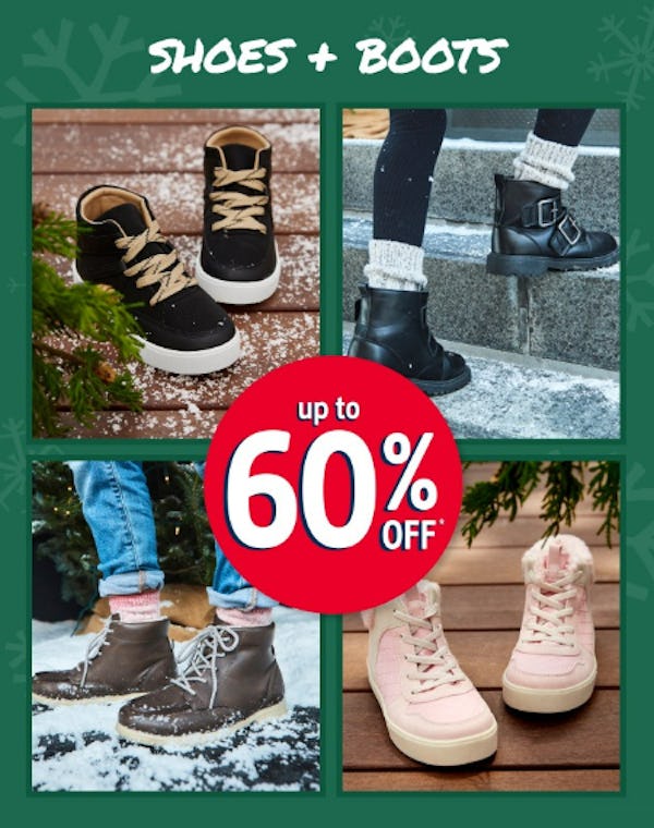 Shoes + Boots Up to 60% Off