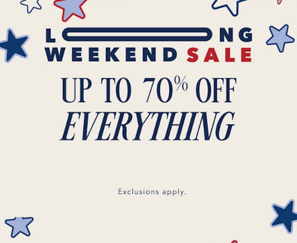 Up to 70% off Everything