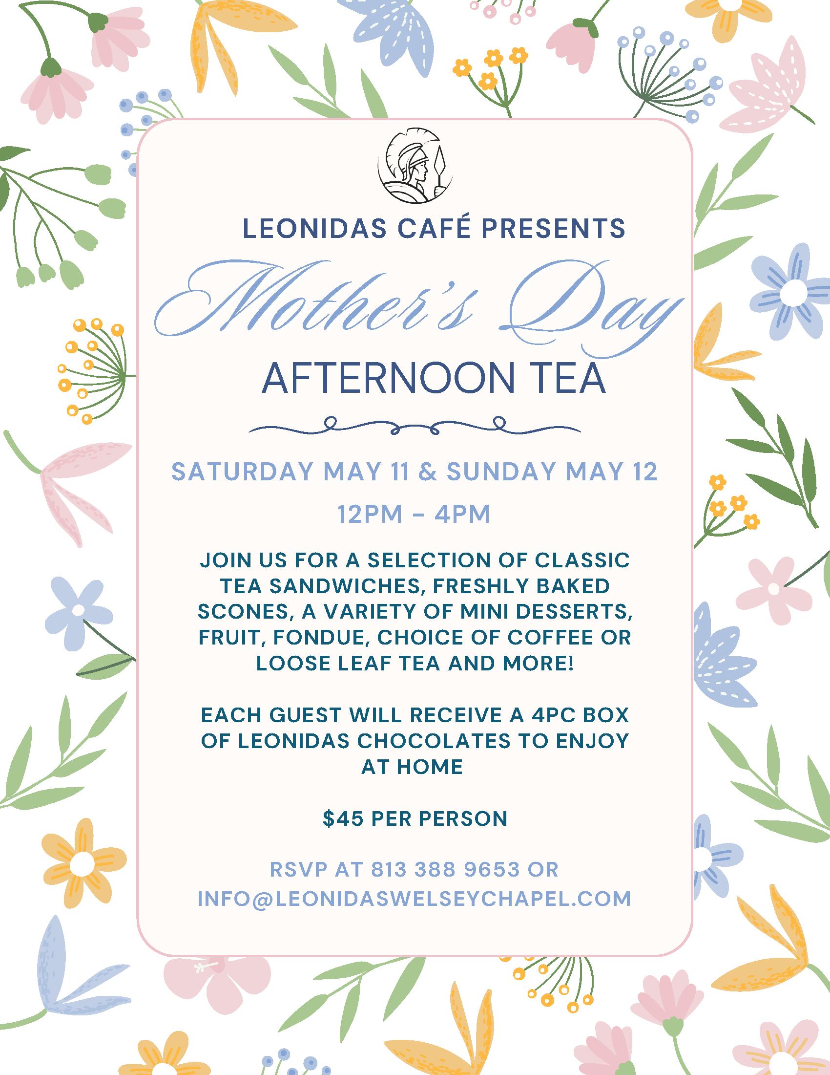 Mothers Day Tea at Leonidas