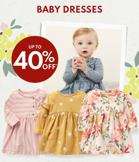 Baby Dresses Up to 40% Off from Carter's Oshkosh