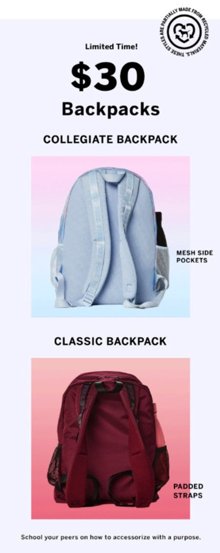 $30 Backpacks