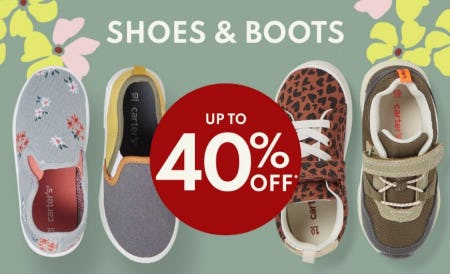 Up to 40% Off Shoes & Boots from Carter's