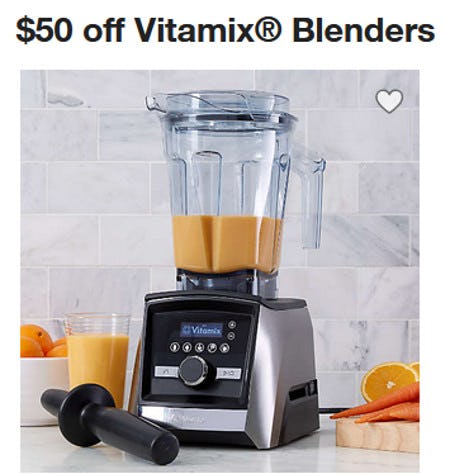 $50 off Vitamix® Blenders from Crate & Barrel