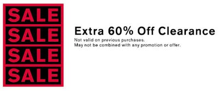 Extra 60% Off Clearance