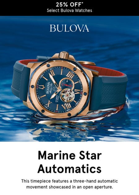 25% Off Select Bulova Watches from Kay Jewelers
