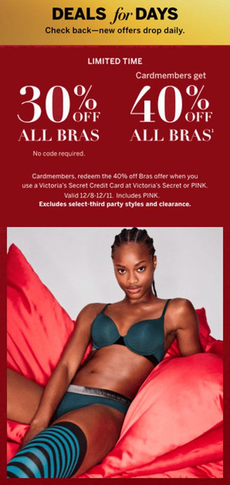 30% Off All Bras from Victoria's Secret