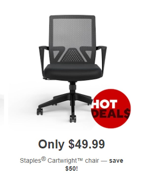 Only $49.99 Staples® Cartwright™ Chair