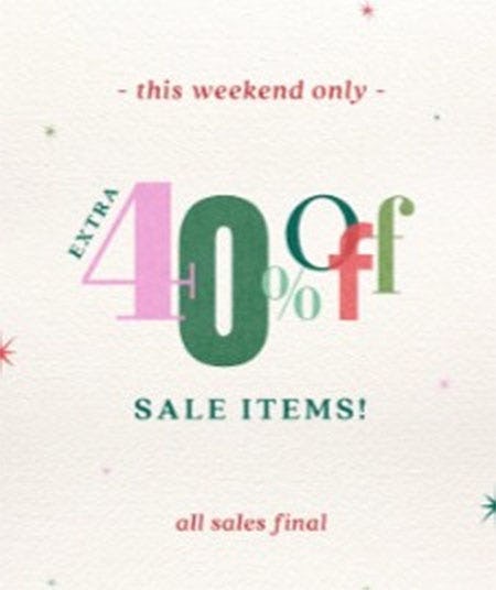 Extra 40% Off Sale Items from Anthropologie