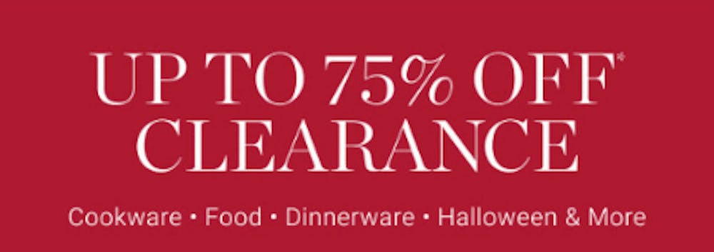 Up to 75% Off Clearance