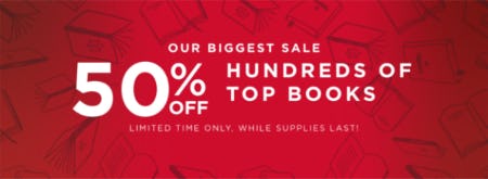 50% Off on Hundreds of Top Books from Books-A-Million