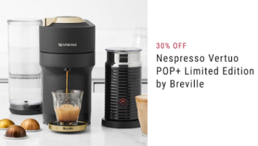 30% Off Nespresso Vertuo POP+ Limited Edition by Breville