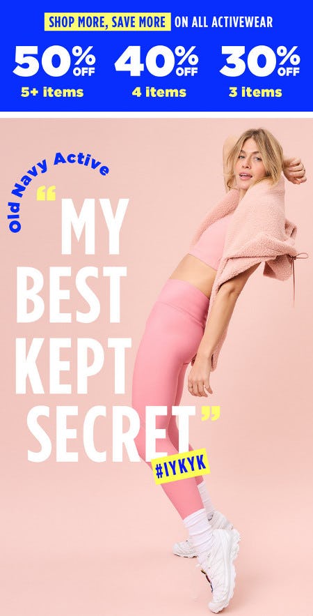 Shop More, Save More on All Activewear from Old Navy