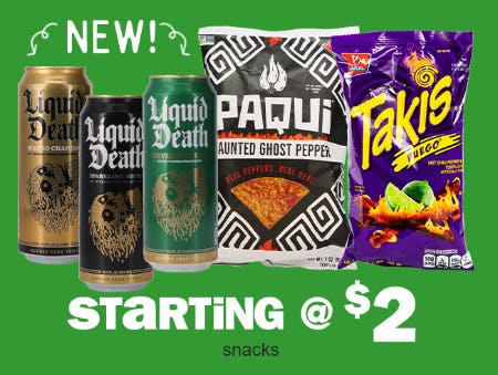 Snacks Starting at $2 from Five Below
