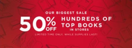 50% Off Hundreds of Top Books from Books-A-Million
