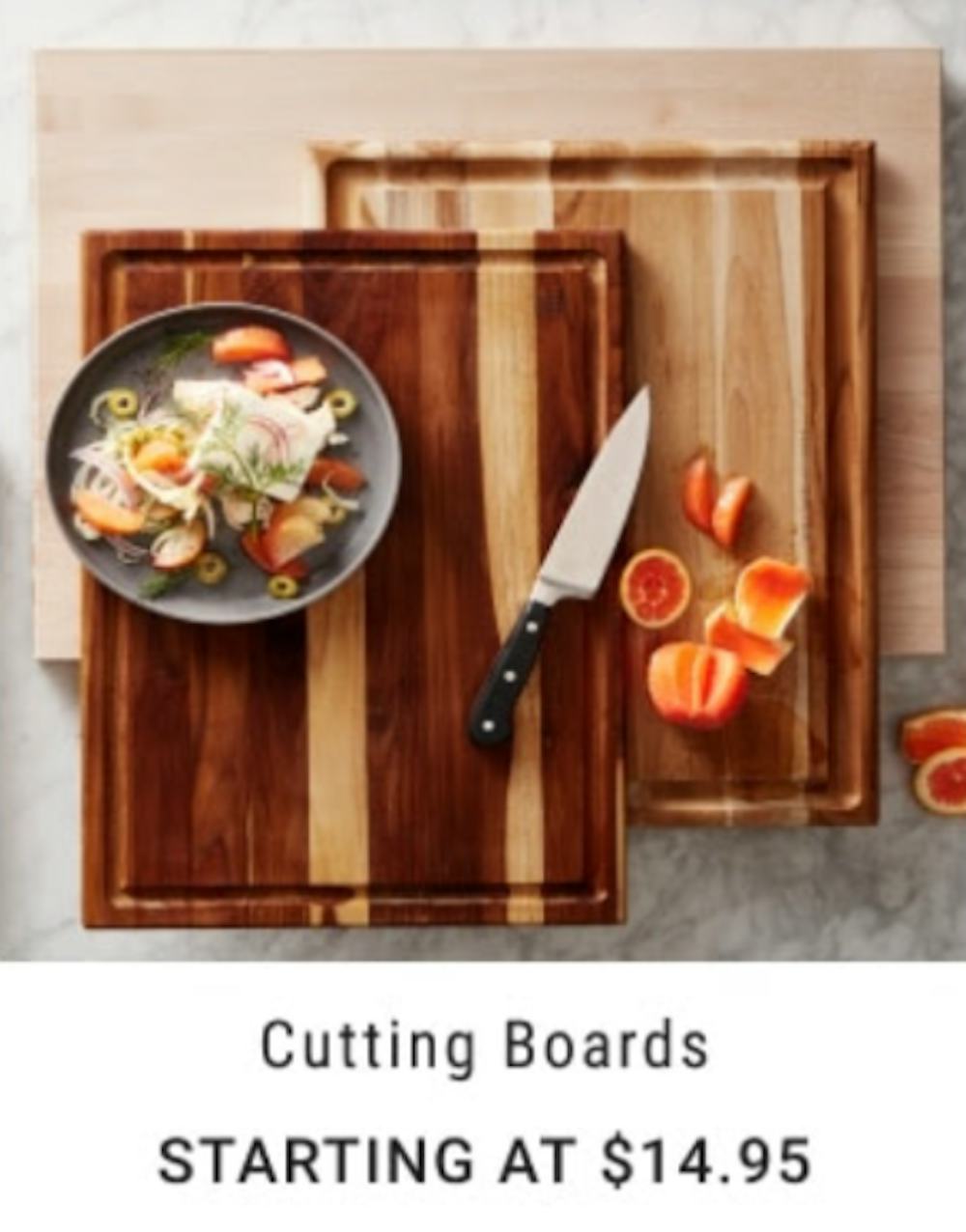 Starting at $14.95 Cutting Boards