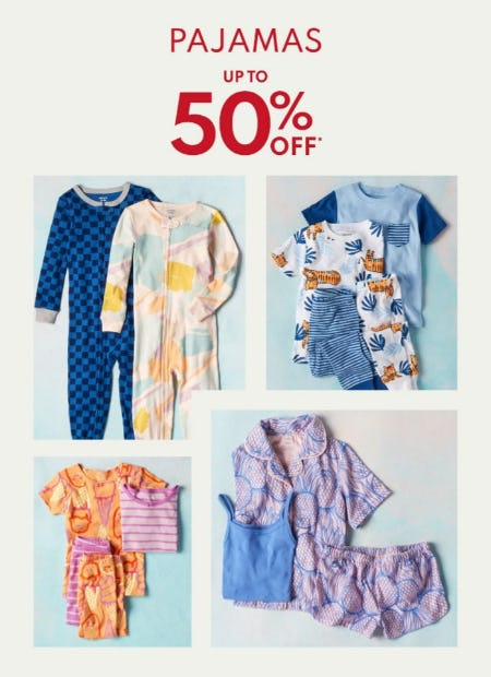 Pajamas Up to 50% Off from Carter's Oshkosh