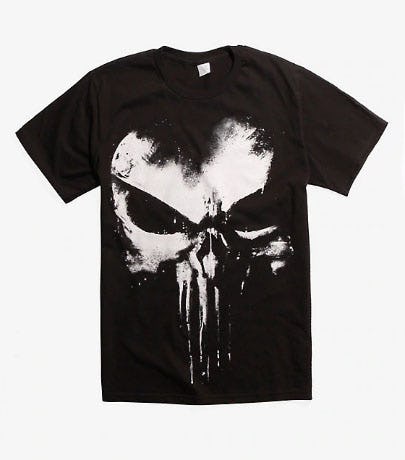 Marvel The Punisher Spray Logo T-Shirt from Hot Topic