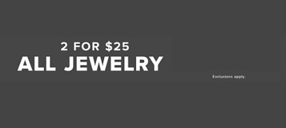 Full Price Jewelry Now 2 for $25