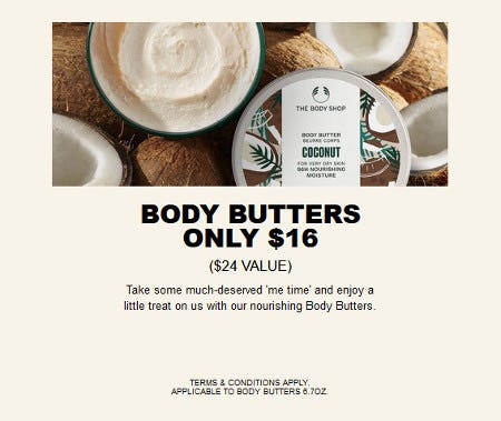 Body Butters Only $16 from The Body Shop