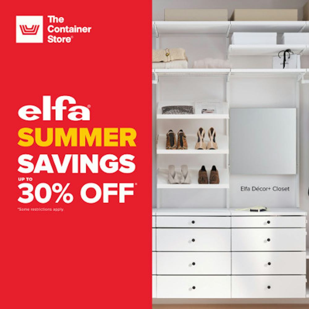 Save Up To 30% On Elfa This Summer!