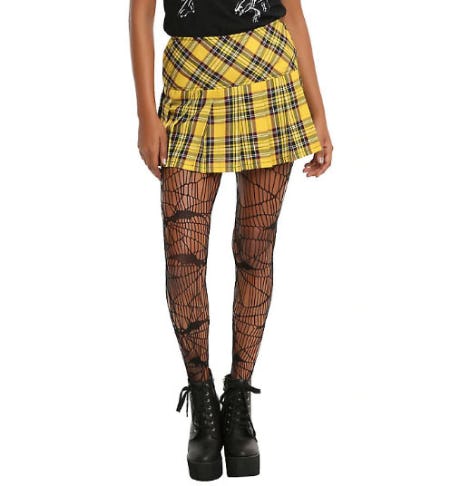 Tripp Yellow Plaid Skirt from Hot Topic
