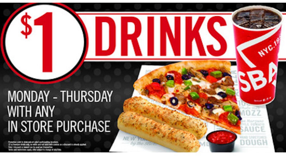 Annapolis Mall Deal 1 Drinks Sbarro