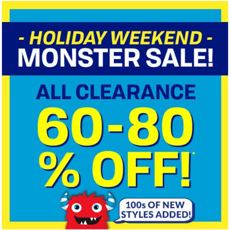Monster Sale: All Clearance 60-80% Off