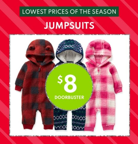 Jumpsuits $8 Doorbuster from Carter's Oshkosh