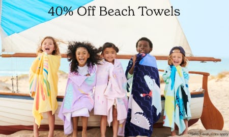 40% Off Beach Towels from Pottery Barn Kids