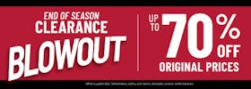 End of Season Clearance Blowout: Up to 70% off Original Prices