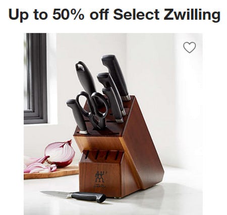 Up to 50% off Select Zwilling from Crate & Barrel