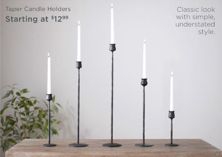Taper Candle Holders Starting at $12.99 from Kirkland's