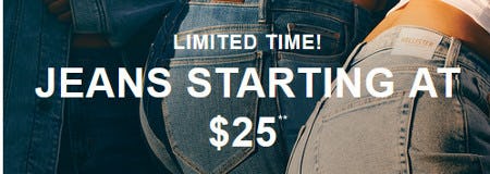 Jeans Starting at $25 from Hollister Co.