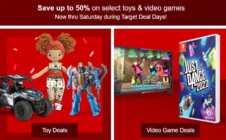 Save Up to 50% on Select Toys & Video Games from Target