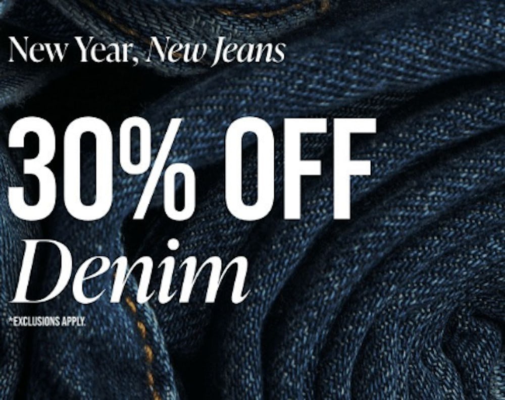 30% Off Denim