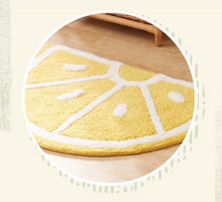 Lemon Squeeze Bath Mat from Cost Plus World Market